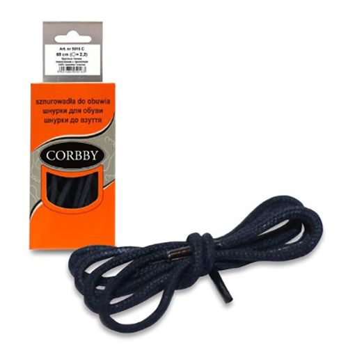 Шнурки для обуви 100см. круглые толстые (018 - черные) CORBBY арт.corb5304c