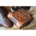 Стиль Любителя Чистой Обуви сумка кожаная ручной работы под косметику "Он - Дракон"